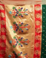 SIRIL Women's Paithani Silk Saree | Chandrakor Paithani Saree With Unstitched Blouse Piece - Image 8