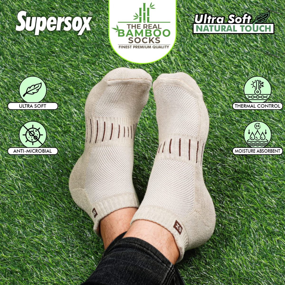 Supersox Bamboo Ankle Socks for Women Made of Sustainable & Eco Friendly Material - Athletic Softer than Cotton Socks, Anti Odour - Ideal forSports, Gym & All Day Wear (Pack of 3) - Image 5