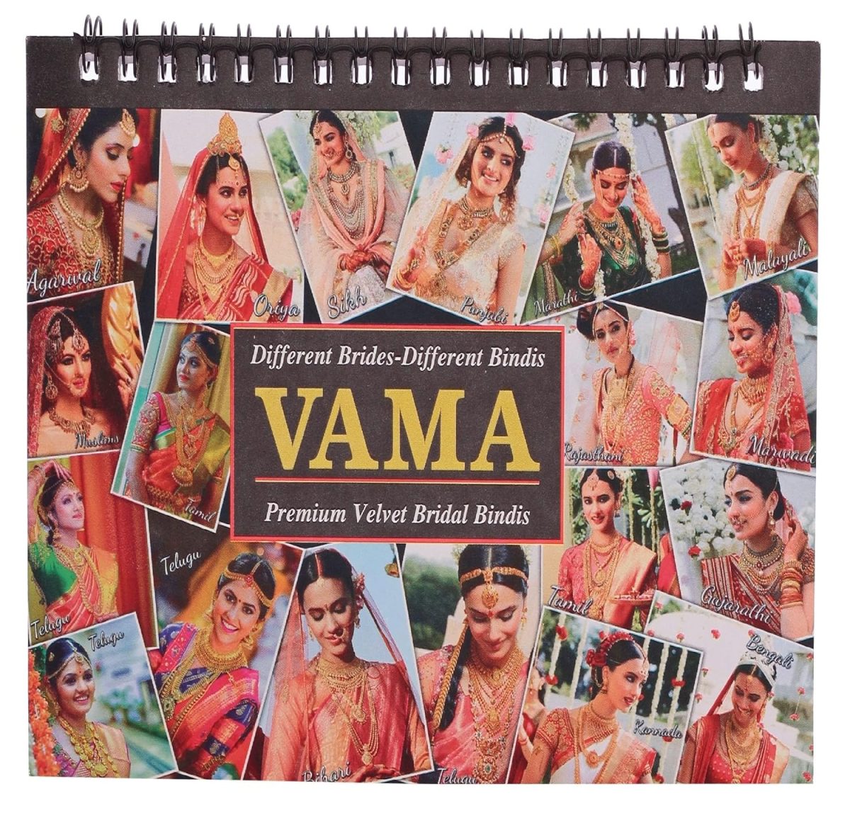 VAMA Multicolour Stone Bindi Kumkum Forehead Sticker Bindiya Bindi Booklet for Ladies & Girls (Medium Size 252 Stone Bindis Booklet) - Image 3