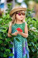 Funnycokid Girls Mermaid Dress Kids Summer Sleeveless Dresses Birthday Sundress Swing Outfit 4-13 Years - Image 2