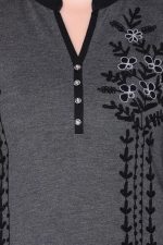 Rosary Women's Embroidered Woolen Kurti with Pockets | Warm Full Sleeve Winter Wear | Elegant Design - Image 5