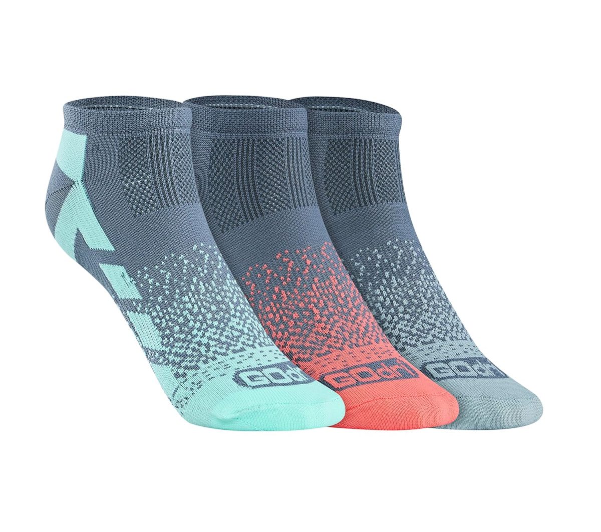 Skechers Nylon Womens S20042Id Ankle Length Socks-Gmlt Medium, Grey