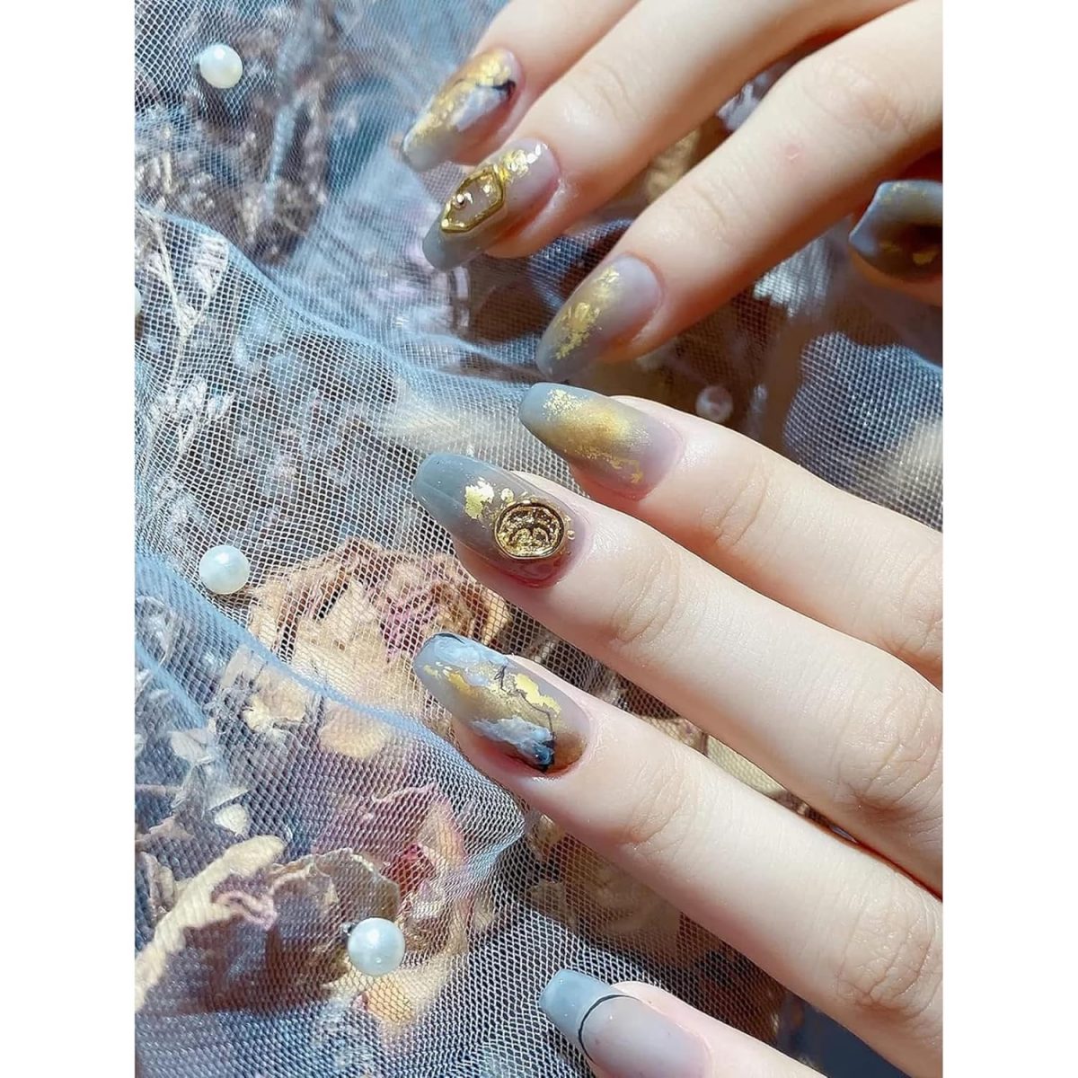 THR3E STROKES Metallic Gel Nail Polish - 3D Gold Silver Art Painting Liner for Home Salon Design (Need UV Light) (Set of 3) - Image 5