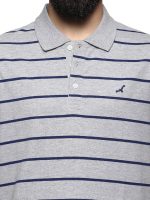 AMERICAN CREW CottonPoly Striped Polo T-Shirt for Men - Image 7