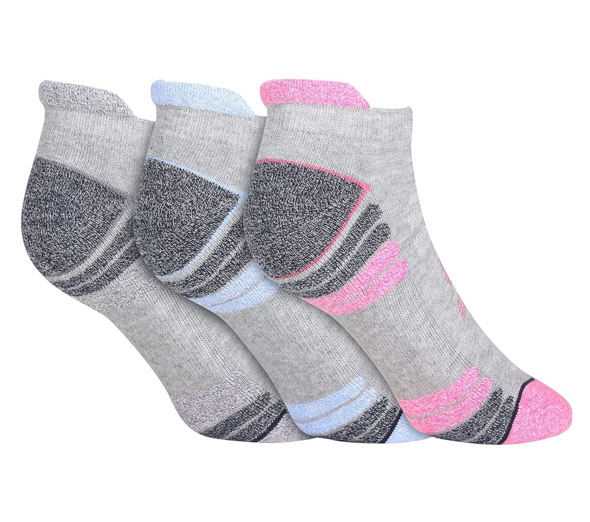 Skechers Polyester Women's Short Socks S20022Id-Gry M, Grey - Image 2